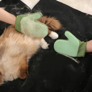 Newly Upgraded Double-sided Pet Grooming Gloves Massage Bath Comb Dogs Hair Remover Brush Cat Brush Gloves