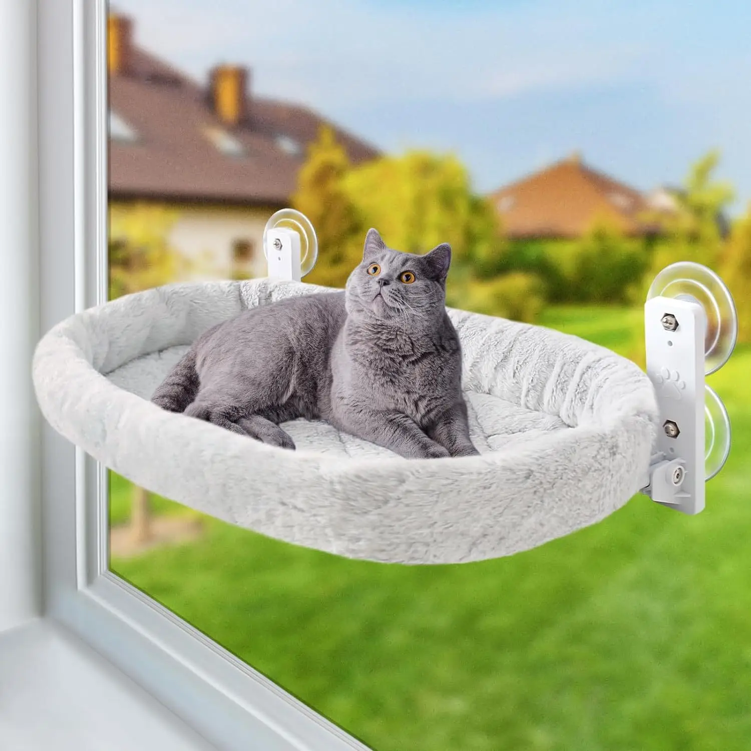 Grey cat nest