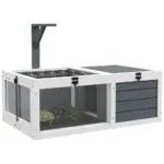 Pawhut Tortoise Habitat Wooden Tortoise House Indoor Outdoor Tortoise Enclosure With Lamp Holder Pull-Out Waterproof Trays 1 kf S4213e7bdfc1746ea9f913134eddeaa9bB