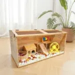 Large Wooden Hamster Cage Chewproof | Gerbil Cage Hamster Habitats Enclosure With Openable Top &Amp; Acrylic Window, Small Animal Ca 6 kf S6c119dc1b8b84fcd8b7b7d40c1fc54d5V