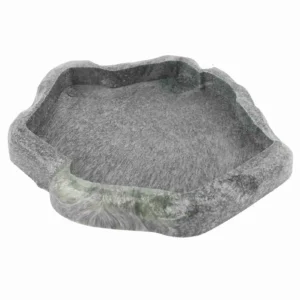 Reptile Feeder ABS Resin Imitation Rock DesignFood and Water Dish Feeder Bowl for Tortoise Lizard