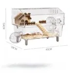 Luxury Acrylic Hamster Cage, Extra Large Transparent Habitat, Chew-Proof Rodent Villa For Syrian Hamster Gerbil Mouse 34 kf S8658ad591ee945d1ac235aa25f6479e92