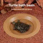 Turtle Specific Water Basin, Land Turtle Bath Basin, Half Water Turtle,Drinking Tray, Climbing Pet Turtle Tank, Creating Scenery 25 kf Sc0ec85462191447fb23aebe6a9be4acep