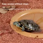 Turtle Specific Water Basin, Land Turtle Bath Basin, Half Water Turtle,Drinking Tray, Climbing Pet Turtle Tank, Creating Scenery 26 kf Sdc91762b0a814ccab7a2bda81f466a2da
