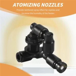 Premium-MIUS Reptiles Fogger Mist Sprinkler Rainforest Tank 360 Adjustable Aquarium Aquatic Pet Cooling System,A