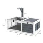 Pawhut Tortoise Habitat Wooden Tortoise House Indoor Outdoor Tortoise Enclosure With Lamp Holder Pull-Out Waterproof Trays 3 kf Sf4775cbfe0dc45b3b3e0343e9f61146bD